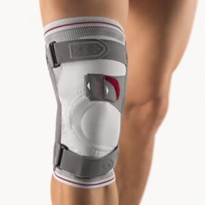 Bort Asymmetric® Plus Kniebandage, silber