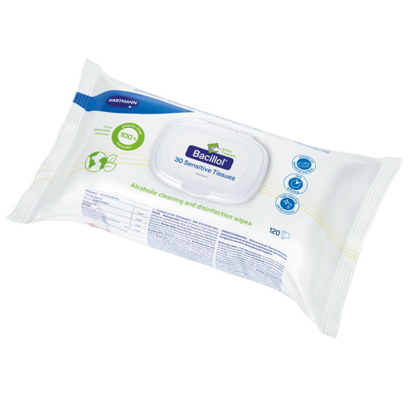Hartmann Bacillol® 30 Sensitive Green Tissues Desinfektionstücher (1x120 Stück) 13 Hartmann Bacillol® 30 Sensitive Green Tissues Desinfektionstücher (1x120 Stück)