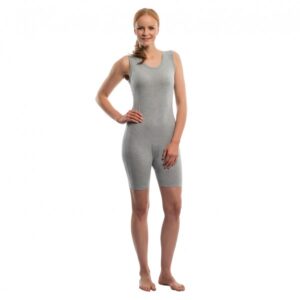 Suprima Pflegebody Rückenreißverschluss grau