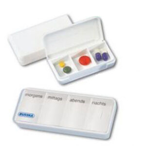 Tablettendose klein oder groß zur Medikamentenaufbewahrung