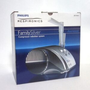 Philips-Respironic Family Silver Inhalationsgerät, Inhaliergerät für Erwachsene und Kinder