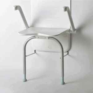 Etac Relax Duschklappsitz mit Armlehnen und Stützbeinen