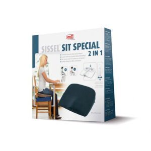 SISSEL Sit Special Sitzkeil 2 in 1, inkl. Velourbezug anthrazit, Maße 43 x 40 x 9 cm (AV)