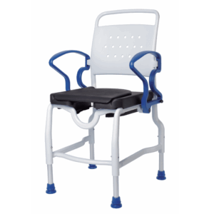 Rebotec Dusch- und Toilettenstuhl Ulm höhenverstellbar mit Hygieneausschnitt