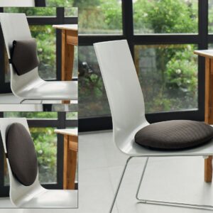 Aerosoft 3-in-1 Kissen, schwarz/grau, Sitzkissen, Rückenkissen, Lendenkissen, luftgefüllt, inkl. Pumpe, bis 120 kg