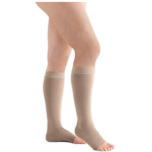 Juzo Move extra kurz AD CCL1 Kompressionsstrümpfe offene Fußspitze Noppenhaftrand