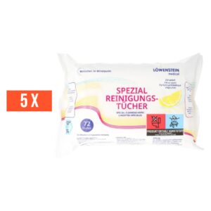 2FÜR3 AKTION = 3 x Löwenstein CPAP Spezial-Reinigungstücher Zitrus (frischer Zitrusduft), im Flow Pack á 72 Stück
