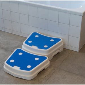 Badestufe stapelbar 3er-Set (gestapelt 20 cm Gesamthöhe), die sichere Einstiegshilfe
