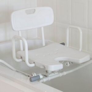 Russka Aluminium-Badewannensitz, drehbar, HMV 04.40.02.3014, mit Armlehnen und Rückenlehne, inkl. Hygieneausschnitt, bis 130kg