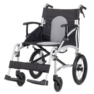 Vida Leichtgewicht Transport Schiebe-Rollstuhl, nur 10kg, mit Begleiterbremse, faltbar, belastbar bis 100kg