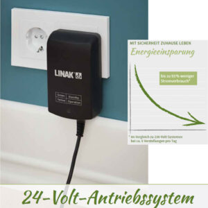 Burmeier Regia-PUR-NOBLA-REHA White Pflegebett, mit Kunstleder Seitenblenden weiß (ohne Seitengitter) und gepolstertem Kopf- & Niedrig-Fußteil, Senioren Niedrig-Hochbett (26-80cm), 24 Volt, Fußtieflage, sichere Arbeitslast 225kg