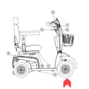 Vorderrad komplett für Comet 15, Luftbereifung, Fb. schwarz (bis Baujahr 10.2019)