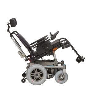 MINKO-SET Elektro-Rollstuhl, HMV, inkl. elektrisch verstellbarem Rücken + elektrischer Sitzkantelung, Joystick abschwenkbar, 50Ah Akku, bis 136kg