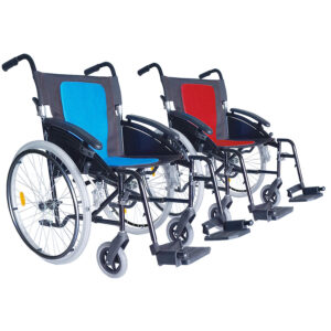 Easy GT Reise- und Transportrollstuhl, Leichtgewicht, als Easy GT Economy oder Easy GT Comfort Leichtgewicht Aluminium Rollstuhl, Fb. blau