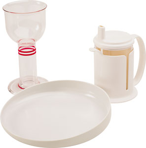 Etac Tasty-Serie Set, bestehend aus Teller, Trinkbecher und Trinkglas