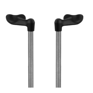 Leichtmetallstock mit Fischergriff und Softtouch–Oberfläche, Farbe Struktur Grau, HMV, für links oder rechts, bis 130kg (Serie 693)