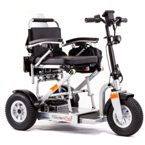 FreedomChair S1, das neue faltbare Elektromobil mit Straßenzulassung (ABE), 10 km/h und bis 120kg belastbar, Rahmen aus Aluminium