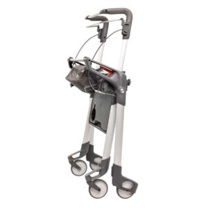 TOPRO Hestia Grey Indoor Rollator stylischer Gehwagen für zu Hause, platzsparender zusammenfaltbarer Indoor-Rollator, nur 6.9kg