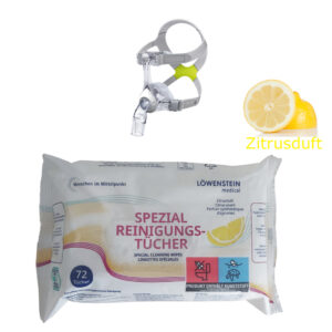 Löwenstein Spezial-Reinigungstücher Zitrus (frischer Zitrusduft), neu im Flow Pack á 72 Stück