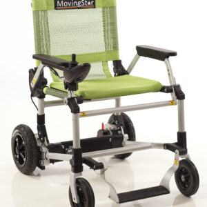 Elektrorollstuhl MovingStar 101 grün , mit Joystick für den elektrischen Rollstuhl (#12500)