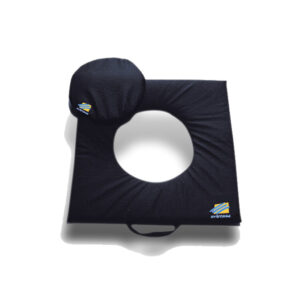 Systam P313C Gelkissen mit herausnehmbarem Mittelkissen, das Sitzkissen für Rollstuhl und Toilettenstuhl, 40x40cm