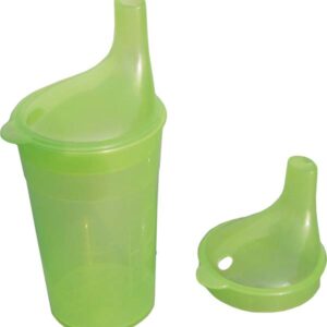 Trinkbecher grün, mit Tee- und Brei-Aufsatz, ca. 250 ml