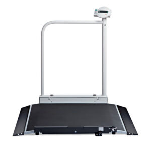 Rollstuhlwaage Seca 677, incl. Eichkosten inkl. Geländer, zusammenklappbar, Transportrollen