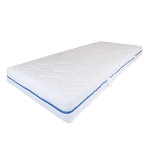 Pflegezimmer SmileComfort 3-teilig = Bequem Matratze 15cm, elektrisches Pflegebett Dali Holzdesign, Nachtschrank Herrmann mit ausziehbarem Tisch