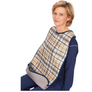 Suprima Ess-Schürze Polyester mit Schlaufen-/ Schlitzverschluss, blau kariert