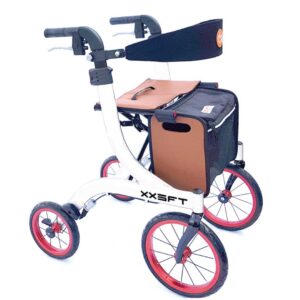 Rollator TREXX White, Outdoor Alu-Gehwagen, inkl. Rückengurt, faltbar, extra große Räder, bis 130 kg, nur 7,2kg (#1236465)