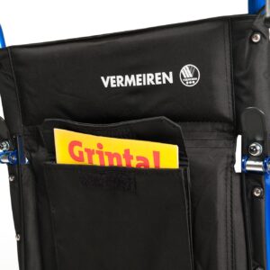 Vermeiren BOBBY Transportrollstuhl, leichter Reiserollstuhl, faltbar, Gewicht nur 9.4 kg, Bremse für Begleitperson, Rücken abklappbar, bis 115kg