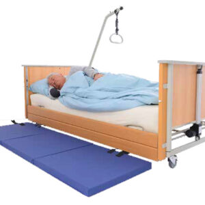 Purzel Fold Sturzmatte, faltbar, inkl. inkoair-Überzug, Bettvorlegematte, Dreiteilig, um Stürze aus dem Bett abzufangen, Maße 60x190x5cm