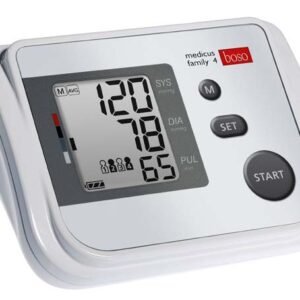 Boso Medicus Family 4 Oberarmmessgerät, 4 x 60 Speicher, Manschette 22–42cm, das Familien-Blutdruckmessgerät