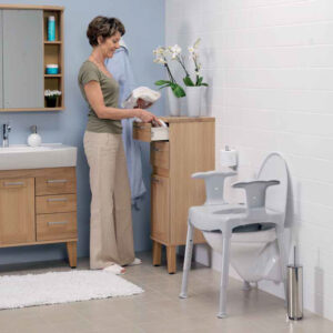 Toilettenstützgestell Swift von Etac mit Armlehnen Höhe 42-57cm