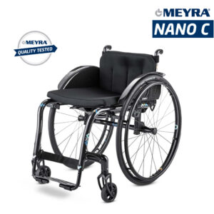 Meyra Nano C Aktivrollstuhl, Light Carbon Design, Carbon-Starrrahmenrollstuhl, 7.5 kg Leergewicht leichteste Carbonrollstuhl seiner Art