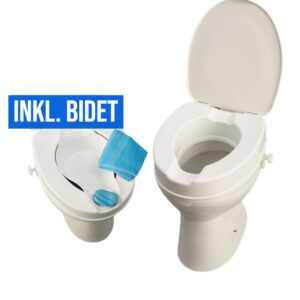 Russka Toilettensitzerhöhung 10cm inkl. Deckel, inkl. Bidet im Set