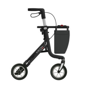 XEON CARBON Rollator Carbonrot PUR-Softbereifung, (M) Sitzhöhe 54cm, Griffhöhe 80-100cm, Ultra Leichtgewichts Rollator, bis 150kg