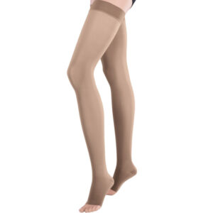 Juzo Inspiration AG CCL1 Schenkelstrümpfe offene Fußspitze Balancehaftrand