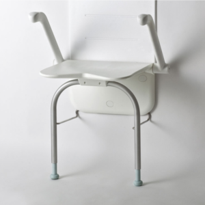 Etac Relax Duschklappsitz mit Armlehnen und Stützbeinen
