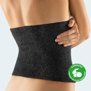 Angora Leibwärmer CLIMAcare anthrazit, Caregora 44% Angora, Schutz bei Kälte im Lendenwirbelbereich, Nierenwärmer in anthrazit