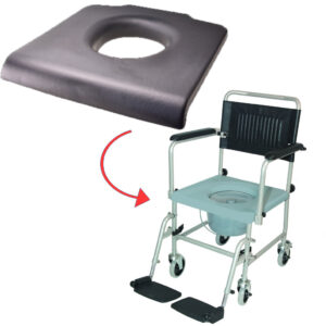 Sitzpolster für Toilettenstuhl, Spezialauflage Softsitz für Toilettenstühle, Universal Weichsitz passend für B+B, Dietz, Invacare, RFM, Russka, Trendmobil