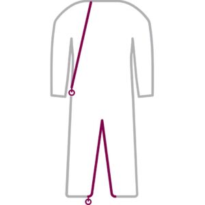 Suprima CareBasic Pflegeoverall, hellblau, kurz, Reißverschluss im Rücken und am Bein mit Sicherung