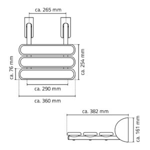 Duschklappsitz / Duschsitz Pro mit zementgrauer Sitzfläche bis 130 kg, sehr platzsparend