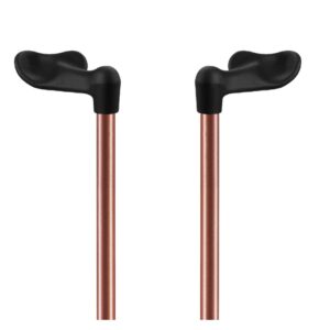 Leichtmetallstock mit anatomischen Fischergriff und Softtouch-Oberfläche, Farbe bronze, für links oder rechts (Serie 693)