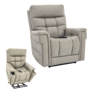 Pride Ultra-5 Dove Relax- und Aufstehsessel, mit 5-Motor-Technologie, Massage, Heizung und Memory-Funktion